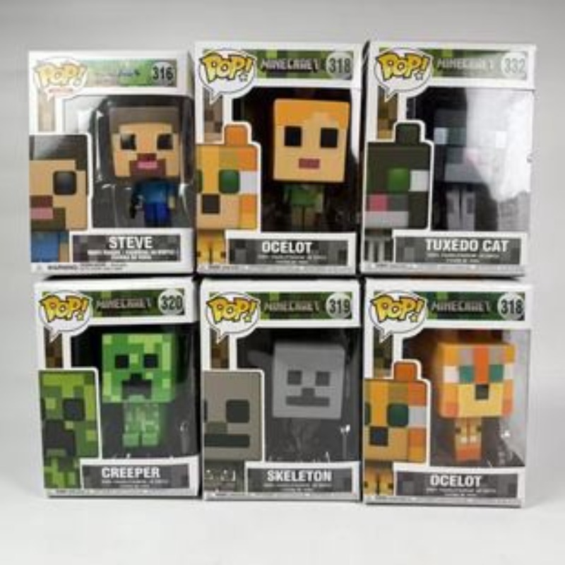 Party Games Minecraft - ฟันโก้ ไมน์คราฟต์ สตีฟ ครีปเปอร์ ฟิกเกอร์ โมเดลตัวละครเกม