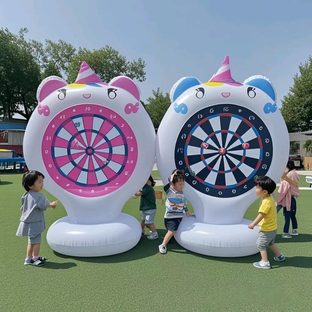 Party Games Easter For Kids - Inflatable Unicorn โยนเกมเป้าหมาย Sticky DART สวนกลางแจ้งสระว่ายน้ําเด็กของเล่นตลกยูนิคอร์นวันเกิด