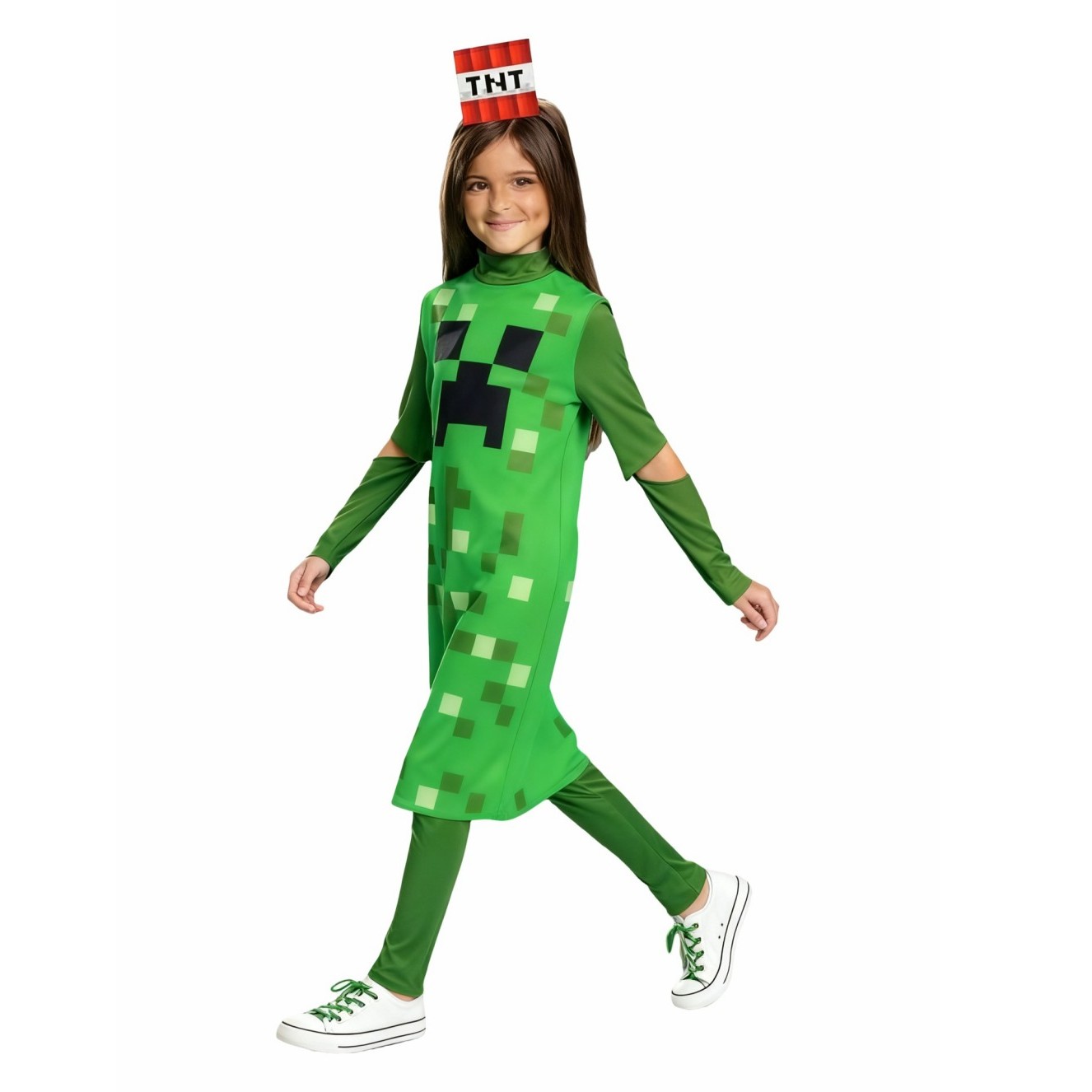 ชุดคอสเพลย์เด็ก Creeper Girl ค - Party Games Minecraft บทวิจารณ์และราคา