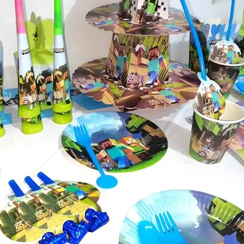 ชุดตกแต่งปาร์ตี้ธีมมายคราฟสุดฮ - Party Games Minecraft บทวิจารณ์และราคา