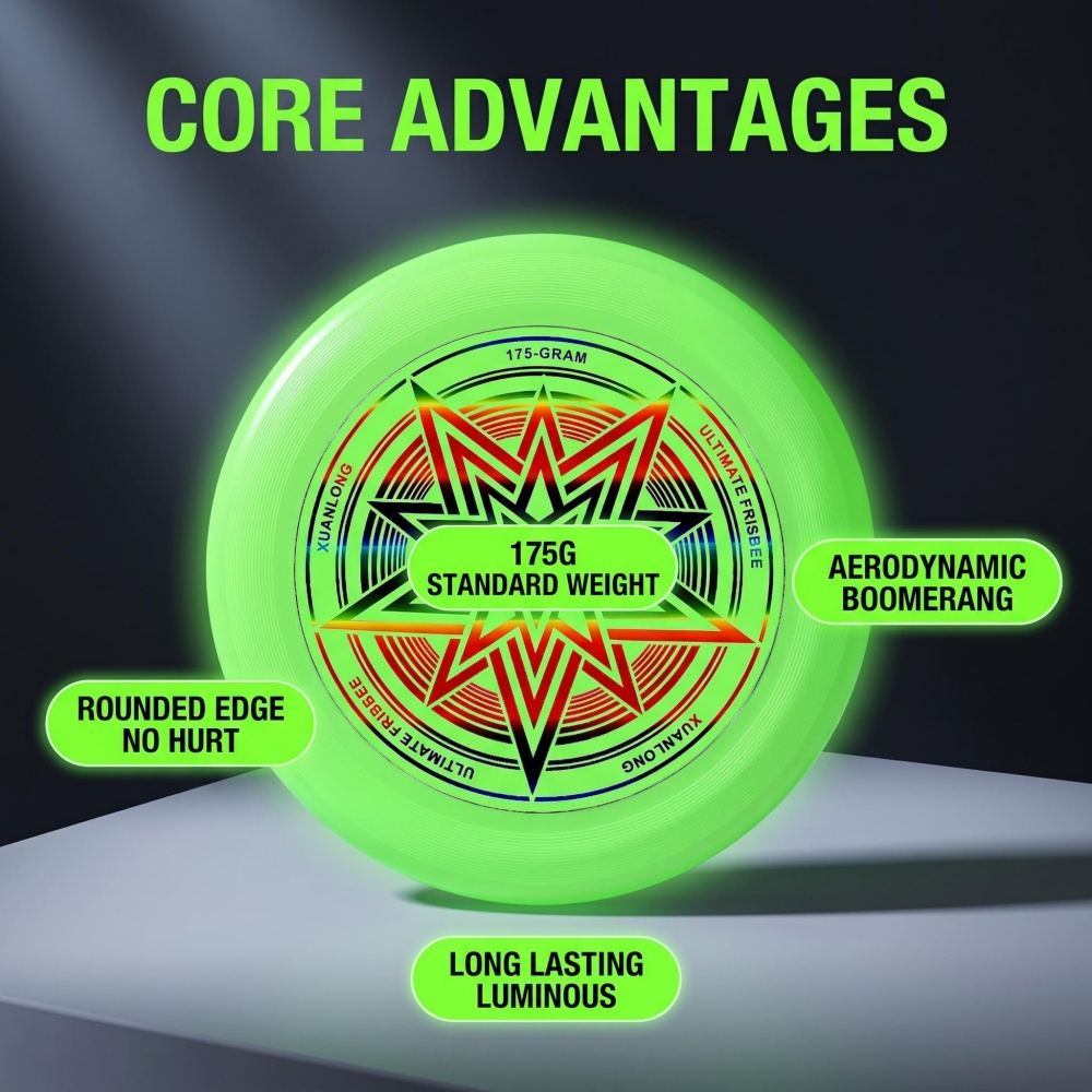จานร่อนเรืองแสงในที่มืด 175 กร - Frisbee Freestyle Disc บทวิจารณ์และราคา