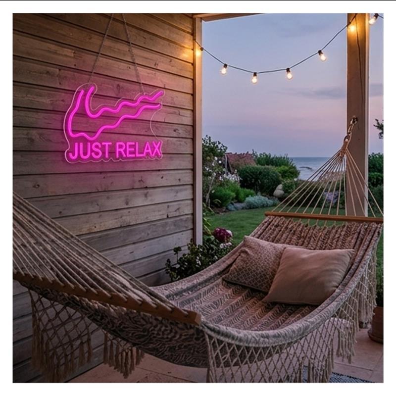 ป้ายไฟนีออน Just Relax สำหรับโ - Party Games Shop บทวิจารณ์และราคา
