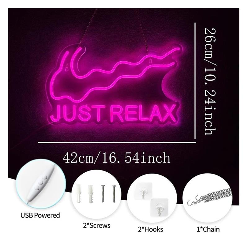 ป้ายไฟนีออน Just Relax สำหรับโ - Party Games Shop บทวิจารณ์และราคา