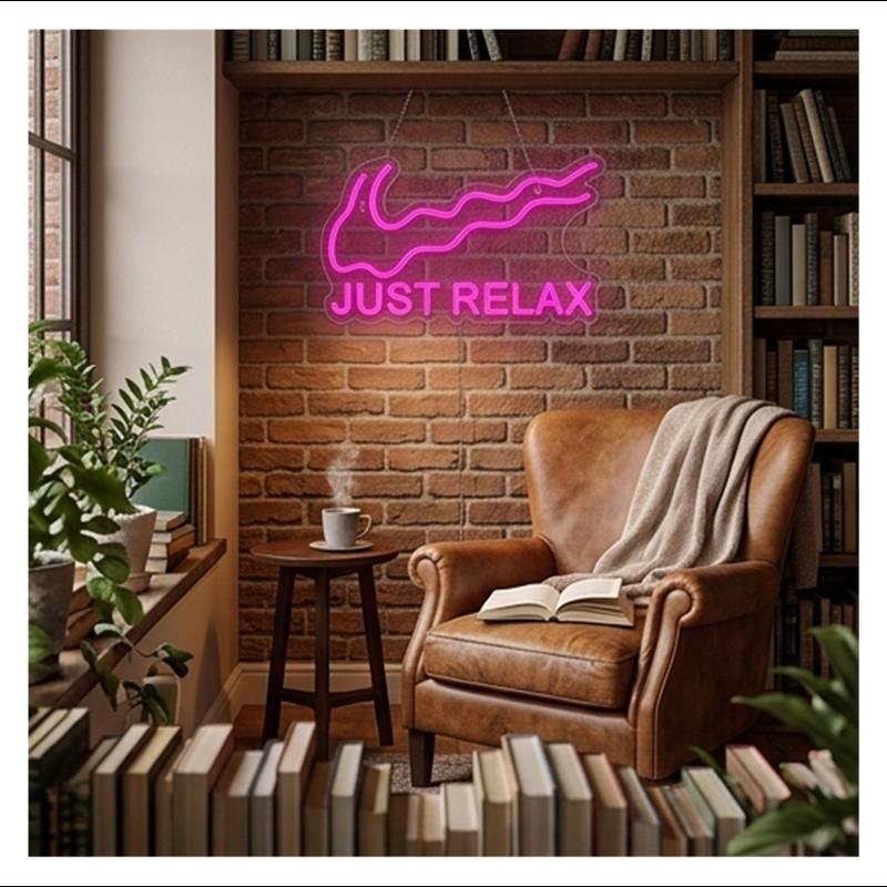ป้ายไฟนีออน Just Relax สำหรับโ - Party Games Shop บทวิจารณ์และราคา