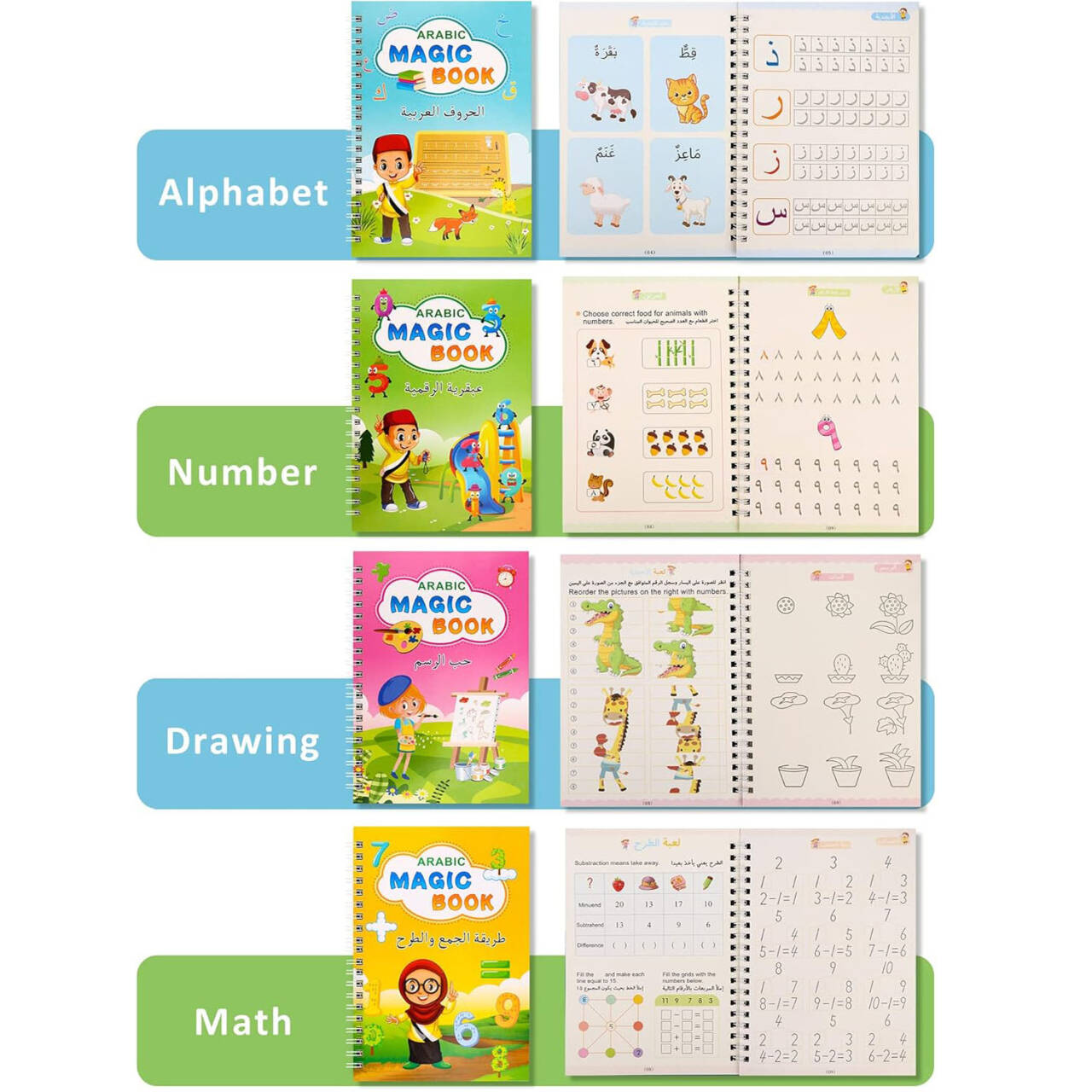 สมุดคัดลายมือภาษาอาหรับ สมุดโน - Party Games New Year บทวิจารณ์และราคา