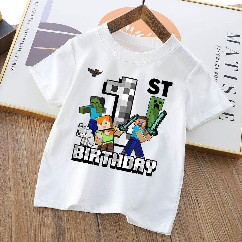 การ์ตูนน่ารักมายคราฟเสื้อยืดวั - Party Games Minecraft บทวิจารณ์และราคา