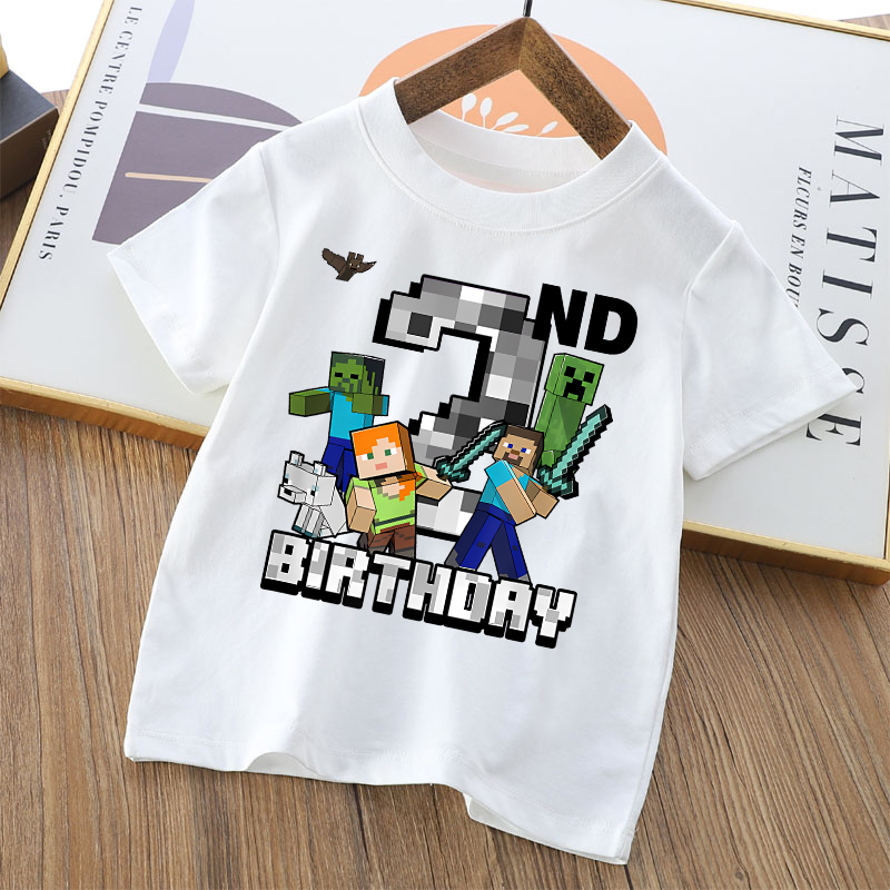 การ์ตูนน่ารักมายคราฟเสื้อยืดวั - Party Games Minecraft บทวิจารณ์และราคา