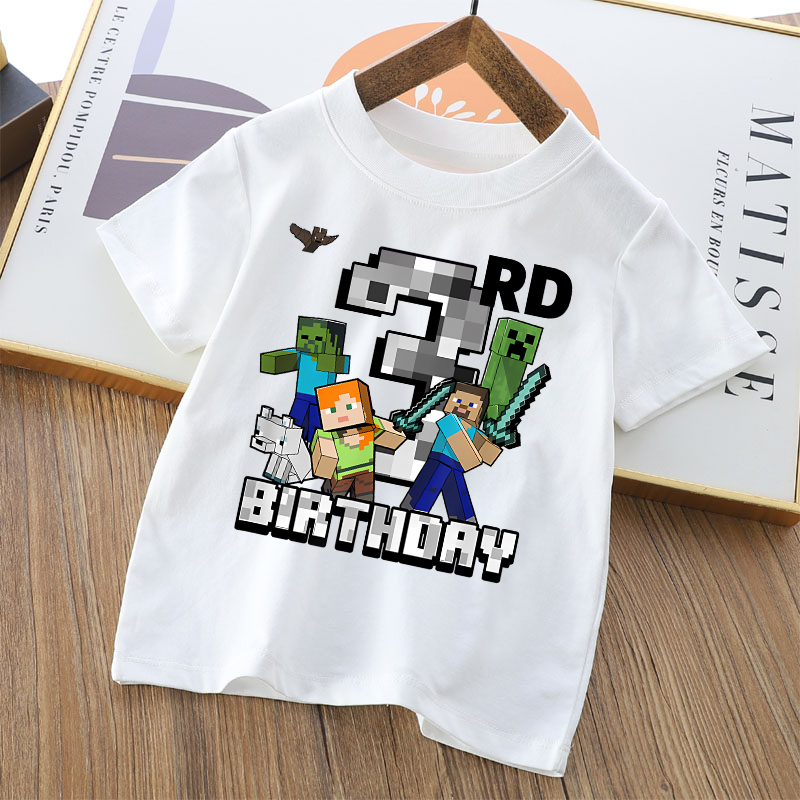 การ์ตูนน่ารักมายคราฟเสื้อยืดวั - Party Games Minecraft บทวิจารณ์และราคา