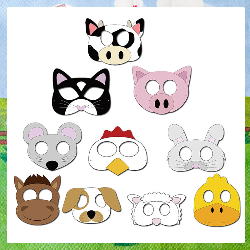 หน้ากากกระดาษลายการ์ตูนสัตว์ธี - Party Games Gender Reveal บทวิจารณ์และราคา