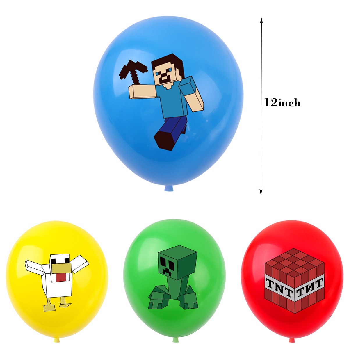 50/100 ชิ้น ชุดลูกโป่งพิกเซลธี - Party Games Minecraft บทวิจารณ์และราคา